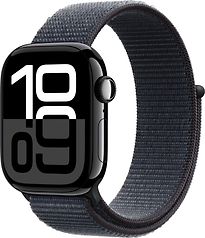 Apple Watch Series 10 42 mm Cassa in Alluminio Jet Black con Cinturino Sport Loop colore Inchiostro [Wi-Fi + Cellulare]