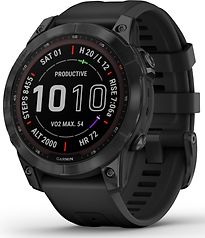 Garmin Fenix 7X 51 Mm Gris Avec Bracelet En Silicone Noir [Wi-Fi, Sapphire Solar Edition]