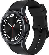 Samsung Galaxy Watch6 Classic 43 mm Cassa in acciaio inossidabile color black con Cinturino di pelle S/M graphite [WiFi + 4G]