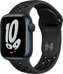Image of Apple Watch Nike Series 7 41 mm kast van middernacht aluminium met grijs/zwart Nike sportbandje [wifi] (Refurbished)