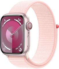 Apple Watch Series 9 Cassa in Alluminio 41 mm color Rosa con Sport Loop Rosa confetto [Wi-Fi + Cellulare]