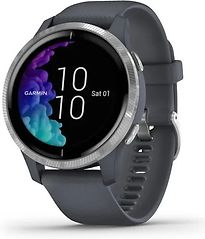 Garmin Venu 43 Mm Argent Avec Bracelet En Silicone Bleu [Wi-Fi]