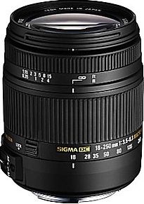 Sigma 18-250 mm F3.5-6.3 DC HSM OS Macro 62 mm Obiettivo (compatible con Canon EF) nero