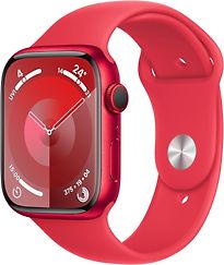Image of Apple Watch Series 9 45 mm aluminium kast rood op sportbandje M/L rood [Wi-Fi + Cellular, (PRODUCT) RED Special Edition] (Refurbished)