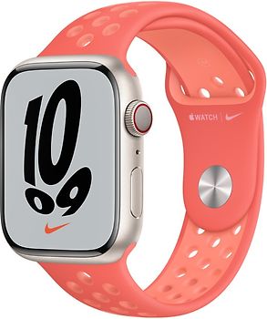 Vervelen koken bal Refurbished Apple Watch Nike Series 7 41 mm kast van poolster aluminium met  rood/roze Nike sportbandje [wifi] kopen | rebuy