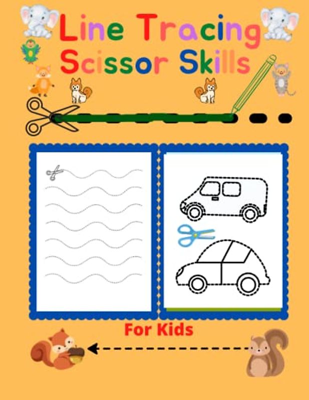 Line Tracing Scissor Skills for Kids Preschool Tracing & Cutting