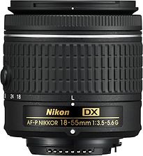 Nikon AF-P DX NIKKOR 18-55 mm F3.5-5.6 G 55 mm Obiettivo (compatible con Nikon F) nero