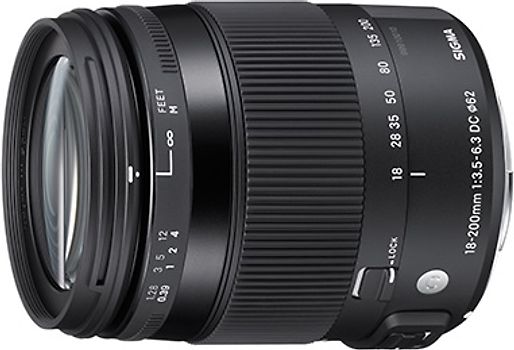 Sigma C 18-200 mm F3.5-6.3 DC HSM OS Macro 62 mm Objectif (adapté à Canon EF) noir