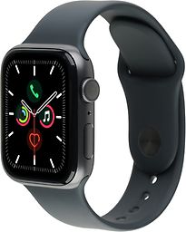 Image of Apple Watch Series 6 44 mm kast van spacegrijs aluminium met zwart sportbandje [wifi] (Refurbished)