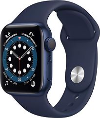 Apple Watch Series 6 40 mm Cassa in alluminio blu con Cinturino Sport Deep navy [Wi-Fi]