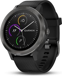 Garmin Vivoactive 3 30,4 Mm Gris Fonc� Au Bracelet En Silicone Noir