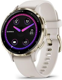 Garmin Venu 3S 41 mm oro con cinturino in silicone color avorio [Wi-Fi]