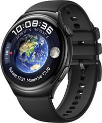 Image of Huawei Watch 4 Active 46 mm zwart met fluorelastomeer bandje zwart [wifi + 4G] (Refurbished)