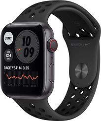 Image of Apple Watch Nike Series 6 44 mm kast van spacegrijs aluminium met grijs/zwart sportbandje van Nike [wifi + cellular] (Refurbished)