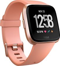 Fitbit Versa 34mm aluminium oro rosa con cinturino in silicone pesca [Wifi]