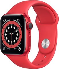 Image of Apple Watch Series 6 40 mm kast van rood aluminium met rood sportbandje [wifi + cellular, (PRODUCT) RED Special Edition] (Refurbished)