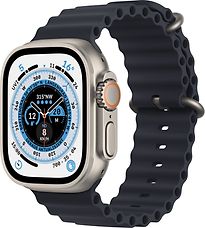 Apple Watch Ultra Cassa in Titanio 49 mm color Naturale con Cinturino Ocean mezzanotte [WiFi + cellulare]