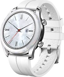Huawei Watch GT 42,8 mm argento con cinturino in silicone bianca [Elegant Edition]