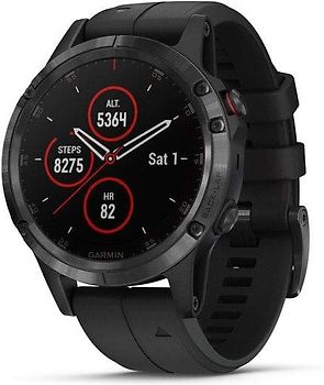 Compra Garmin Fenix 5 Plus 47mm nero su cinturino in silicone nero