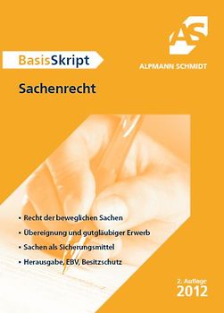 Basisskript Sachenrecht Dr Till Veltmann - 