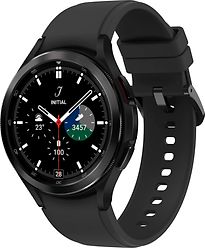 Image of Samsung Galaxy Watch4 Classic 46 mm roestvrij stalen kast zwart op siliconen bandje zwart [wifi + 4G] (Refurbished)