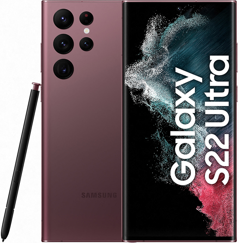 Rebuy Samsung Galaxy S22 Ultra Dual SIM 512GB wijnrood aanbieding