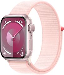 Image of Apple Watch Series 9 41 mm aluminium kast roze op solobandje lichtroze [Wi-Fi] (Refurbished)