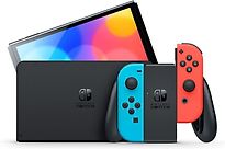 Image of Nintendo Switch OLED 64GB [incl. controller roodblauw] zwart (Refurbished)
