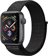 Image of Apple Watch Series 4 40 mm aluminium spacegrijs met geweven bandje [wifi] zwart (Refurbished)