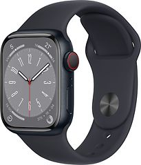 Apple Watch Series 8 41 mm  Cassa in alluminio colore mezzanotte con Cinturino Sport colore mezzanotte [Wi-Fi + Cellular]