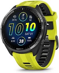 Garmin Forerunner 965 47 mm zwart/grijs met geel/zwart siliconen polsband [wifi] - refurbished